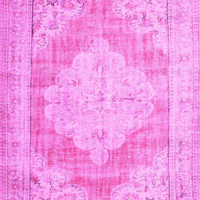 Machine Washable Persian Pink Traditional Rug, wshtr3449pnk