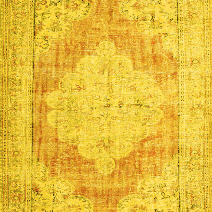 Machine Washable Persian Yellow Traditional Rug, wshtr3449yw