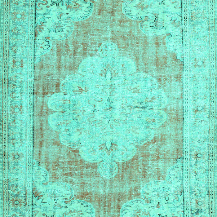 Machine Washable Persian Turquoise Traditional Area Rugs, wshtr3449turq