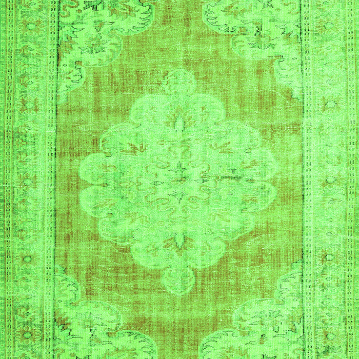 Serging Thickness of Machine Washable Persian Green Traditional Area Rugs, wshtr3449grn