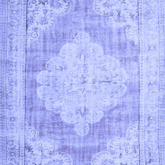 Machine Washable Persian Blue Traditional Rug, wshtr3449blu
