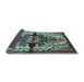 Sideview of Medallion Light Blue Traditional Rug, tr344lblu