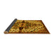 Sideview of Medallion Yellow Traditional Rug, tr344yw