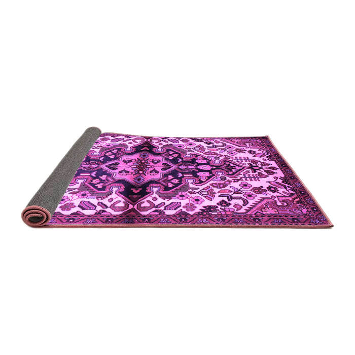 Sideview of Medallion Purple Traditional Rug, tr344pur