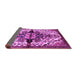 Sideview of Medallion Purple Traditional Rug, tr344pur