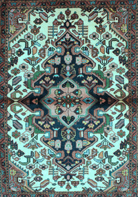 Medallion Light Blue Traditional Rug, tr344lblu