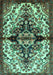 Medallion Turquoise Traditional Rug, tr344turq