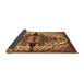 Sideview of Medallion Brown Traditional Rug, tr344brn