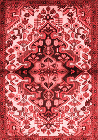 Medallion Red Traditional Rug, tr344red