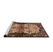 Sideview of Machine Washable Traditional Peru Brown Rug, wshtr345