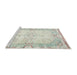 Sideview of Machine Washable Traditional White Gold Rug, wshtr3450