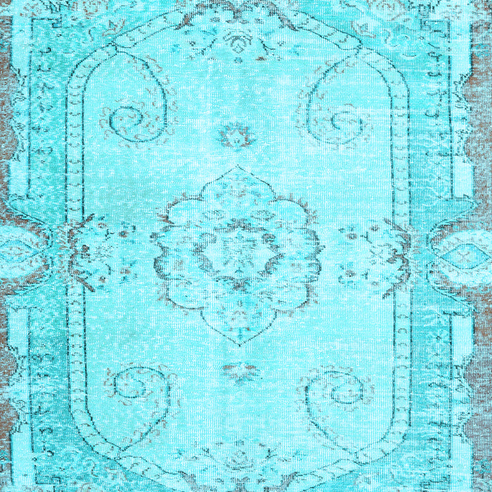 Machine Washable Persian Light Blue Traditional Rug, wshtr3450lblu