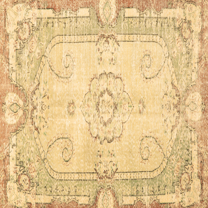 Square Machine Washable Persian Brown Traditional Rug, wshtr3450brn