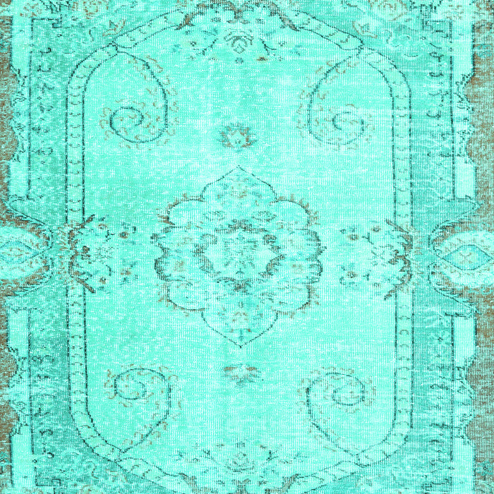 Machine Washable Persian Turquoise Traditional Area Rugs, wshtr3450turq