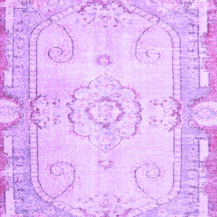 Machine Washable Persian Purple Traditional Area Rugs, wshtr3450pur