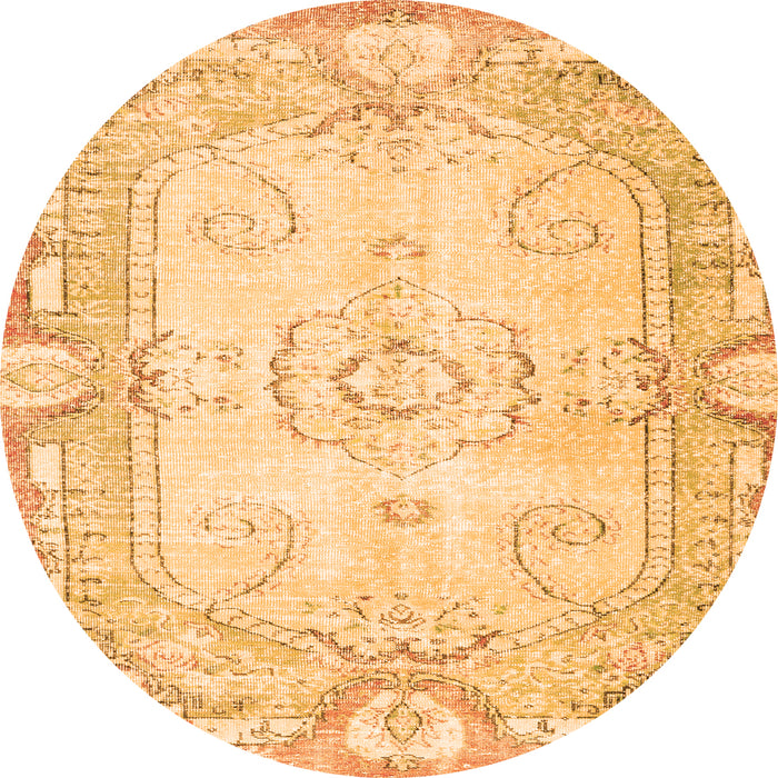 Machine Washable Persian Orange Traditional Area Rugs, wshtr3450org