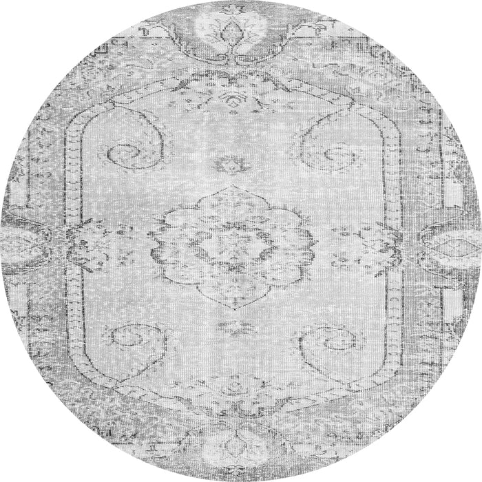 Machine Washable Persian Gray Traditional Rug, wshtr3450gry