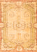 Serging Thickness of Machine Washable Persian Orange Traditional Area Rugs, wshtr3450org