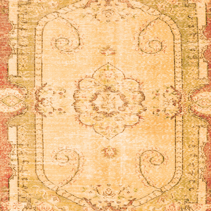 Serging Thickness of Machine Washable Persian Orange Traditional Area Rugs, wshtr3450org
