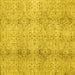 Square Persian Yellow Traditional Rug, tr3451yw