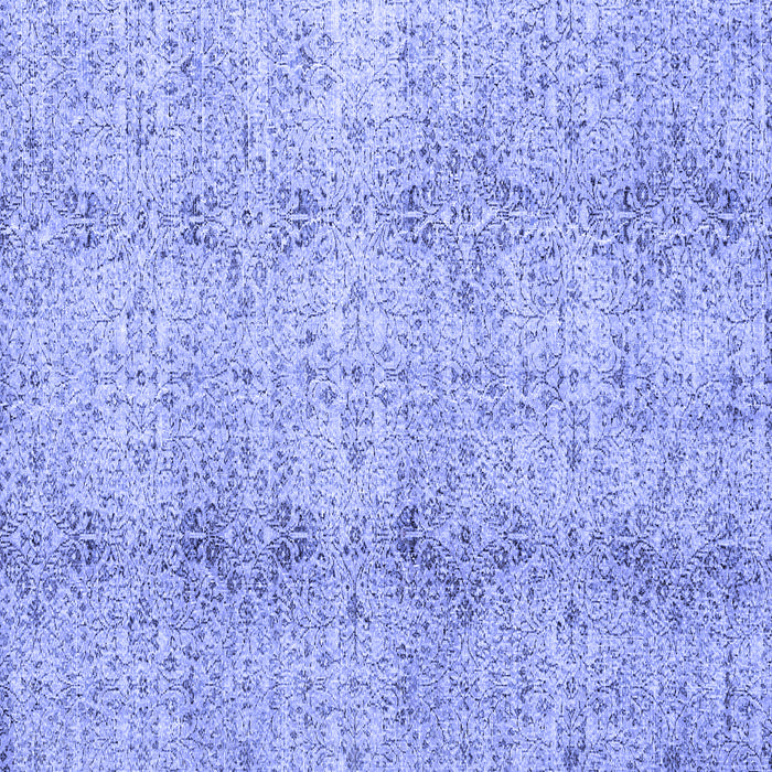 Square Machine Washable Persian Blue Traditional Rug, wshtr3451blu