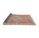 Sideview of Traditional Orange Medallion Rug, tr3452