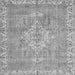 Serging Thickness of Medallion Gray Traditional Rug, tr3452gry