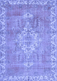 Medallion Blue Traditional Rug, tr3452blu