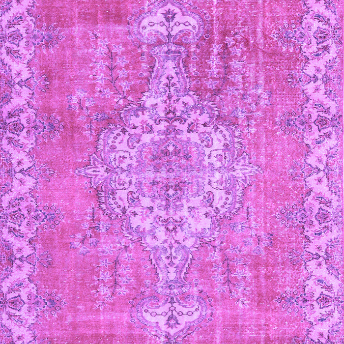 Machine Washable Medallion Purple Traditional Area Rugs, wshtr3452pur