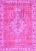 Medallion Pink Traditional Rug, tr3452pnk