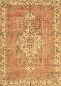 Medallion Brown Traditional Rug, tr3452brn