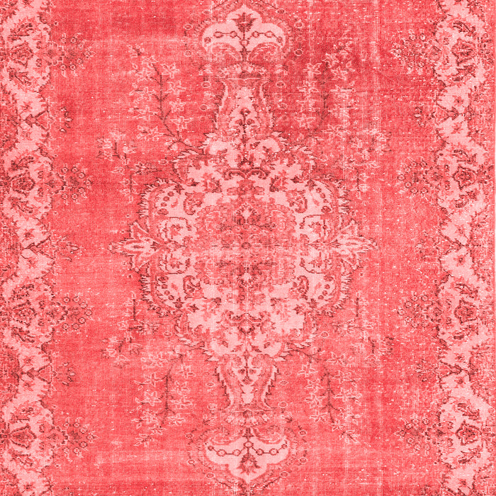 Machine Washable Medallion Red Traditional Rug, wshtr3452red