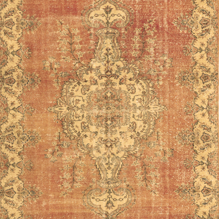 Machine Washable Medallion Brown Traditional Rug, wshtr3452brn
