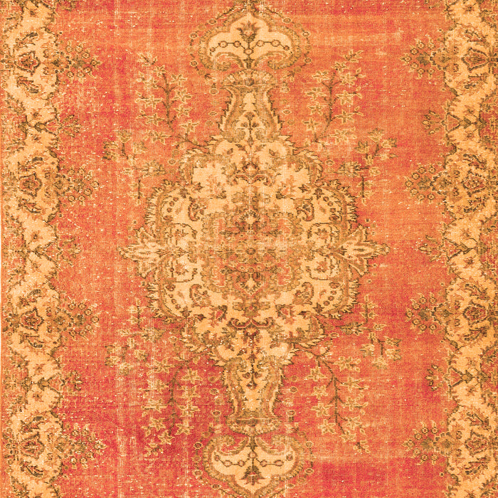 Medallion Orange Traditional Rug, tr3452org