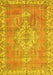 Medallion Yellow Traditional Rug, tr3452yw