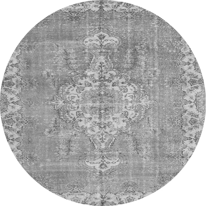Square Medallion Gray Traditional Rug, tr3452gry