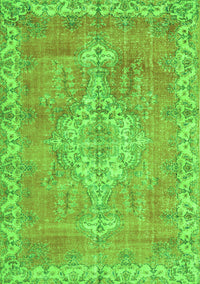 Medallion Green Traditional Rug, tr3452grn