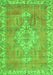 Medallion Green Traditional Rug, tr3452grn