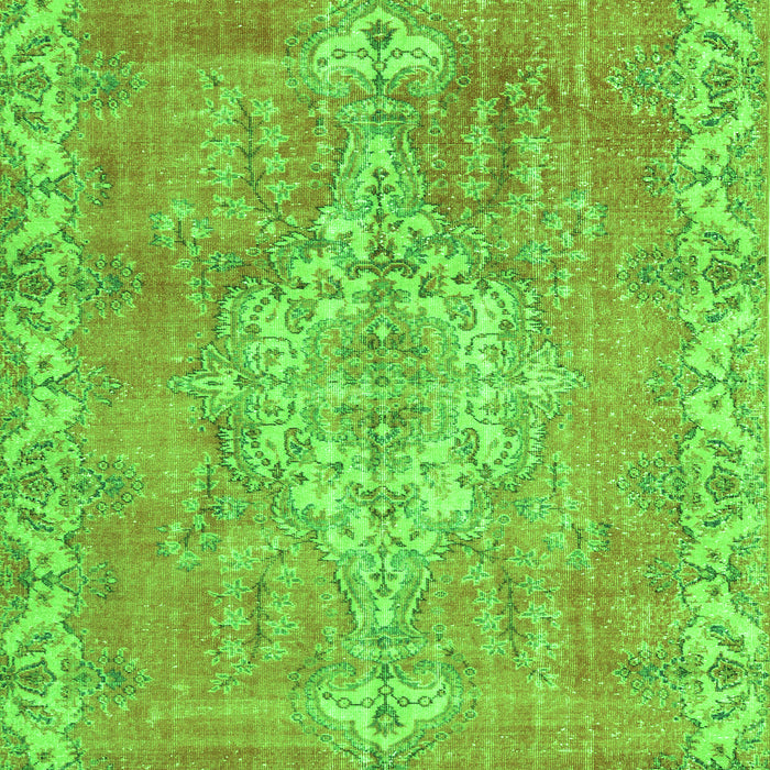 Medallion Green Traditional Rug, tr3452grn