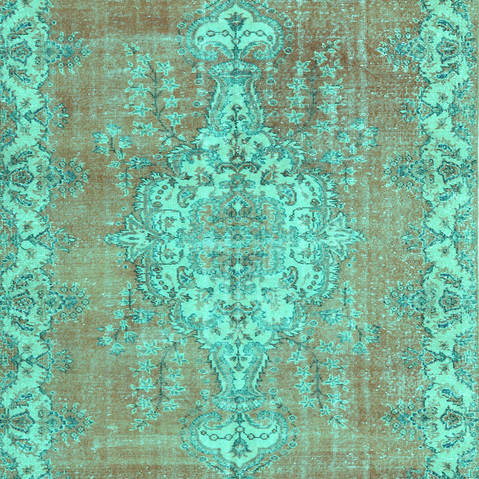 Medallion Turquoise Traditional Rug, tr3452turq