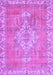 Medallion Purple Traditional Rug, tr3452pur