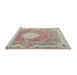 Sideview of Machine Washable Traditional Orange Salmon Pink Rug, wshtr3453