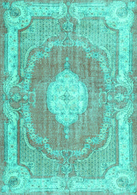 Persian Turquoise Traditional Rug, tr3453turq