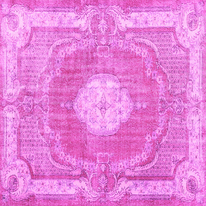 Square Persian Pink Traditional Rug, tr3453pnk