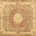 Square Persian Brown Traditional Rug, tr3453brn