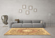 Machine Washable Persian Brown Traditional Rug in a Living Room,, wshtr3453brn