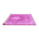 Sideview of Machine Washable Persian Pink Traditional Rug, wshtr3453pnk