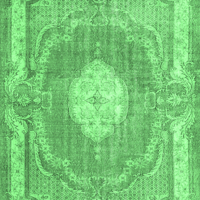 Machine Washable Persian Emerald Green Traditional Area Rugs, wshtr3453emgrn