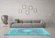 Machine Washable Persian Light Blue Traditional Rug in a Living Room, wshtr3453lblu