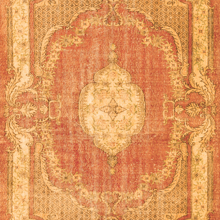 Serging Thickness of Machine Washable Persian Orange Traditional Area Rugs, wshtr3453org